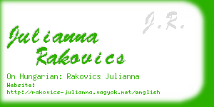 julianna rakovics business card